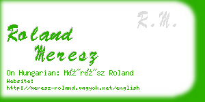 roland meresz business card